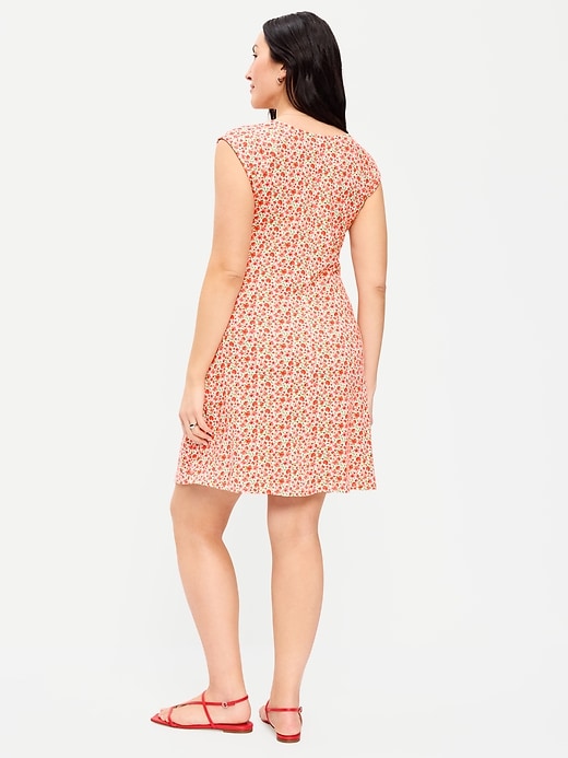 Image number 8 showing, Short-Sleeve Scoop-Neck Mini Dress