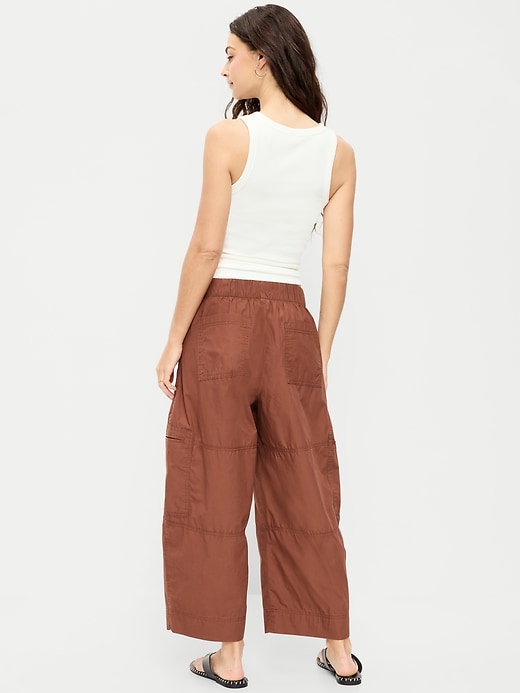 Image number 3 showing, Mid-Rise Pull-On Cropped Utility Pants