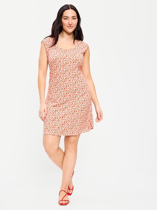 Image number 7 showing, Short-Sleeve Scoop-Neck Mini Dress