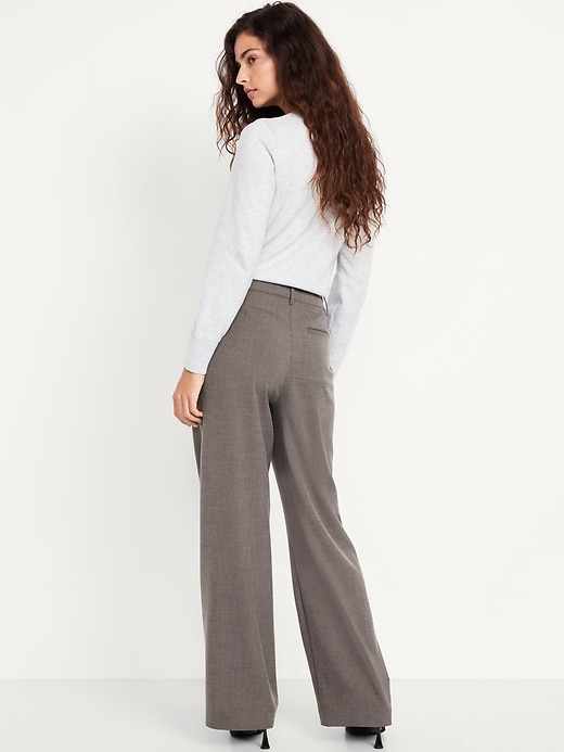 Image number 3 showing, Extra High-Waisted Taylor Wide-Leg Trouser Pants