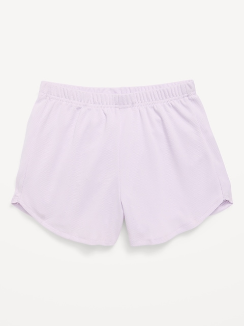 High-Waisted Mesh Dolphin-Hem Shorts for Girls