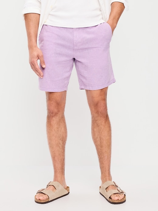 Image number 2 showing, Slim Linen-Blend Rotation Chino Shorts -- 8-inch inseam