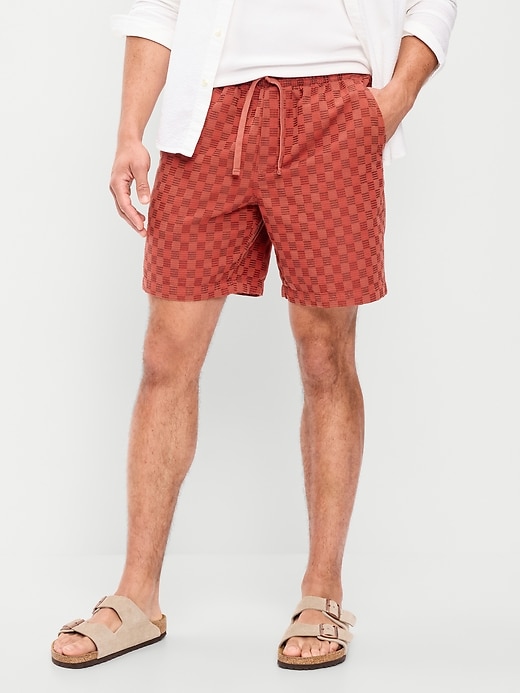 Image number 2 showing, Textured-Knit Jogger Shorts -- 7-inch inseam