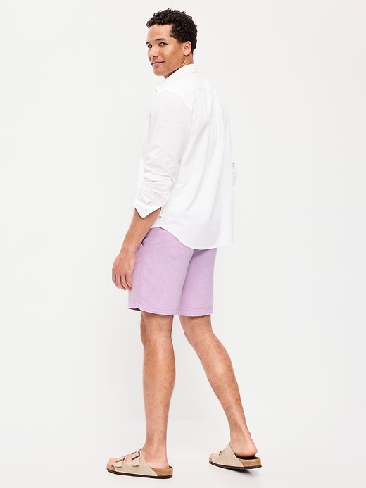Image number 3 showing, Slim Linen-Blend Rotation Chino Shorts -- 8-inch inseam