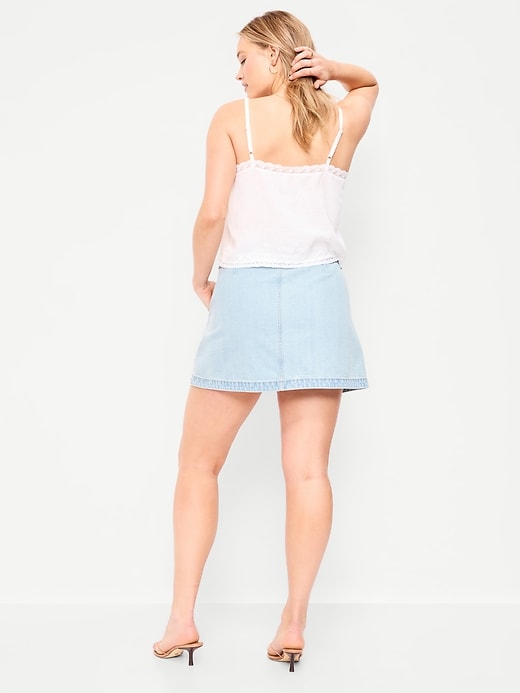 Image number 8 showing, Scalloped-Edge Button-Down Mini Skirt