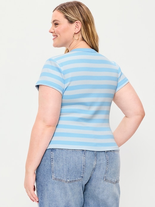 Image number 6 showing, Snug Crew-Neck Ribbed T-Shirt