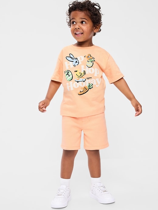 Image number 1 showing, Oversized Graphic T-Shirt and Shorts Set for Toddler Boys
