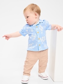 Image number 1 showing, Linen-Blend Pants for Baby