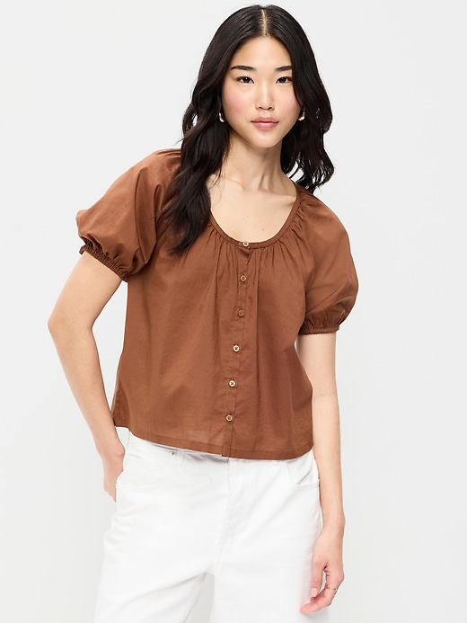 Image number 1 showing, Airy Button-Down Top