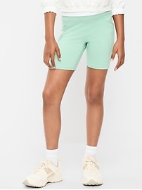 Image number 1 showing, High-Waisted StudioSmooth Biker Shorts for Girls
