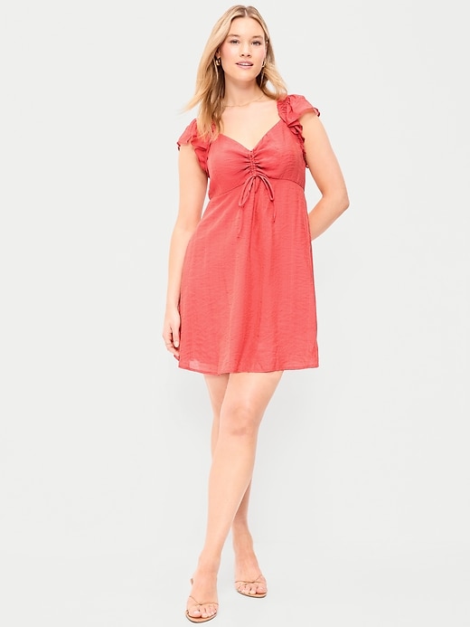 Image number 7 showing, Flutter-Sleeve Fit & Flare Mini Dress
