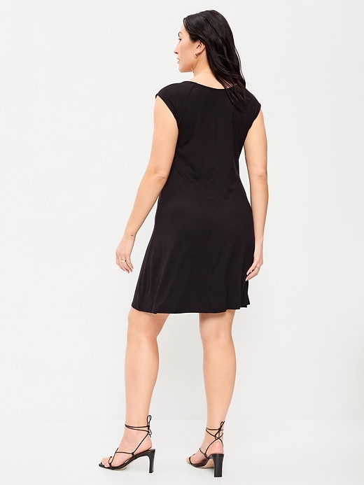 Image number 8 showing, Short-Sleeve Scoop-Neck Mini Dress