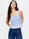 Smocked Peplum Tank Top - image 2