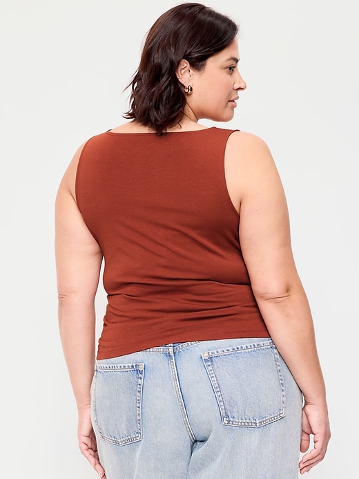 Image number 8 showing, Asymmetrical Side-Cinch Tank Top