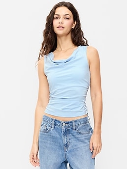 Asymmetrical Side-Cinch Tank Top - image 3