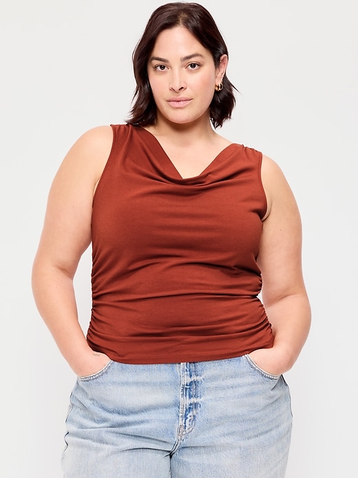 Image number 7 showing, Asymmetrical Side-Cinch Tank Top