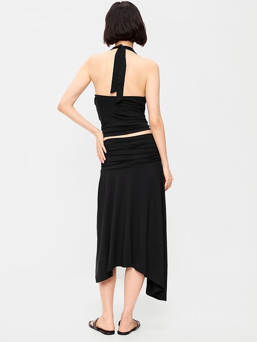 Image number 3 showing, Asymmetrical Draped Midi Skirt