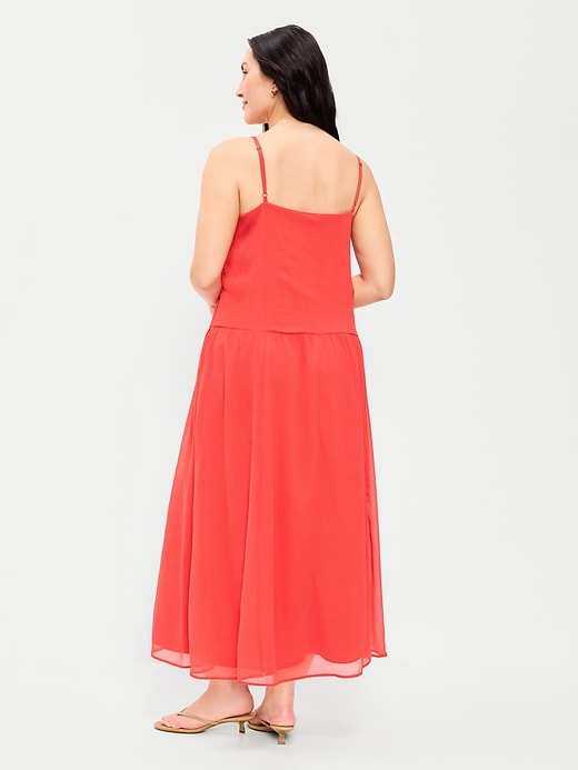 Image number 7 showing, Chiffon Drop-Waist Maxi Dress