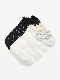 Image number 1 showing, Lettuce-Edge Ankle Socks 3-Pack for Women