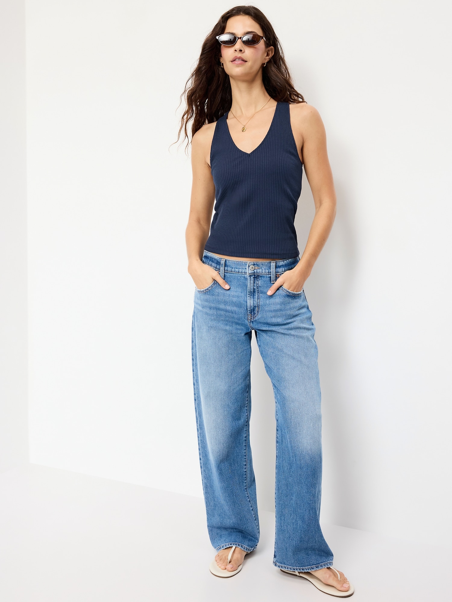 Ribbed Loop-Back Halter Top