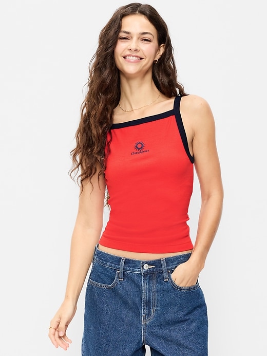 Image number 1 showing, Sleeveless Snug Apron Tank Top
