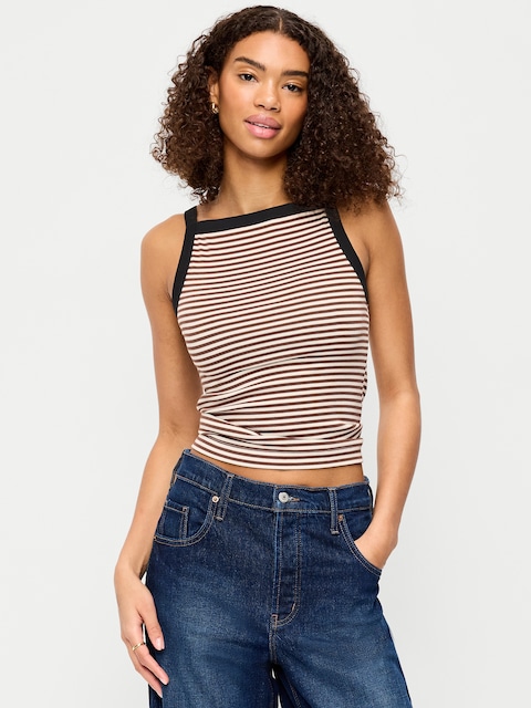 Snug Apron-Neck Tank Top