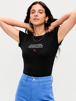 Old Navy x The Devil Wears Prada Snug Crop T-Shirt - image 3