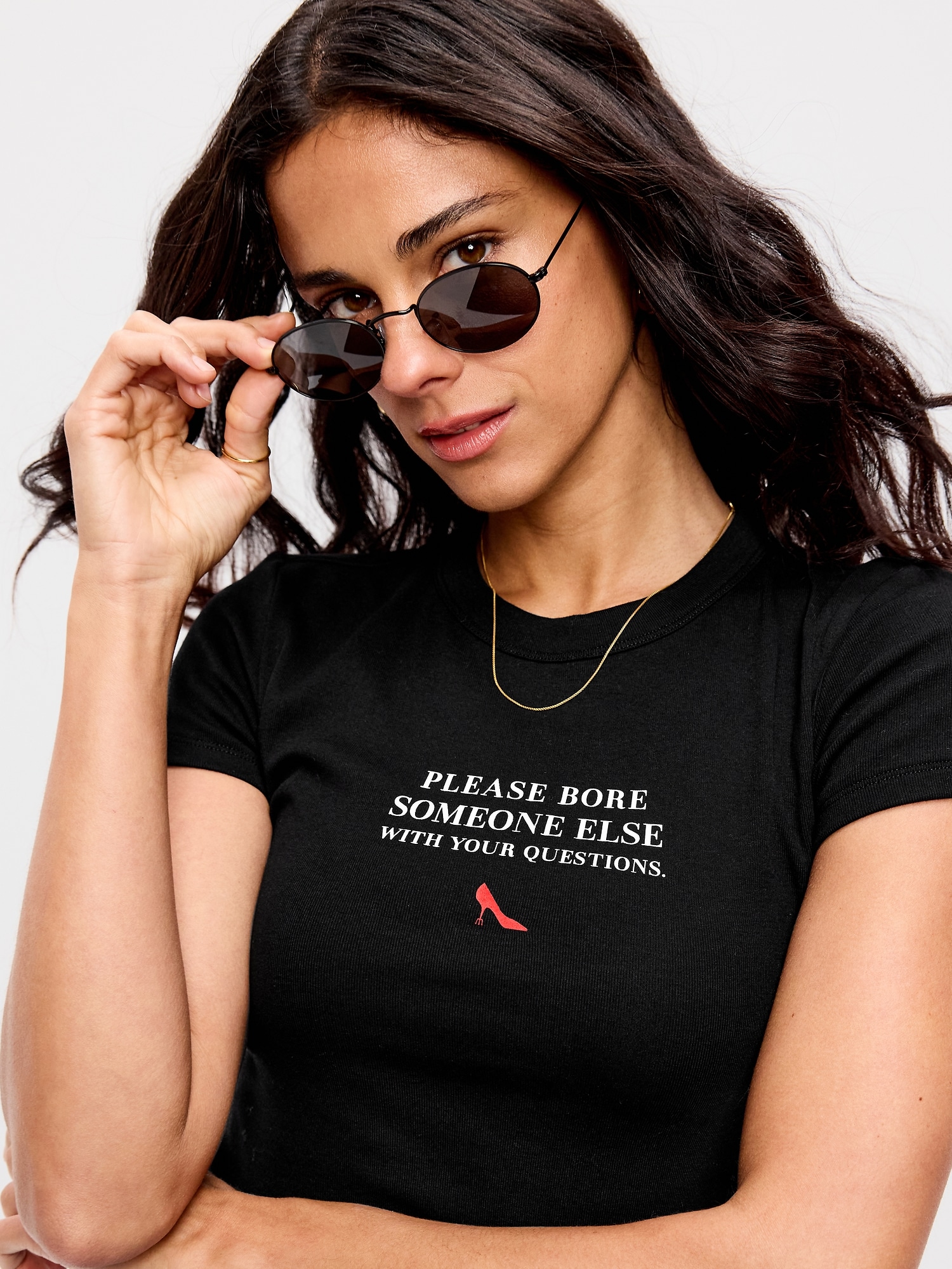 Old Navy x The Devil Wears Prada Snug Crop T-Shirt