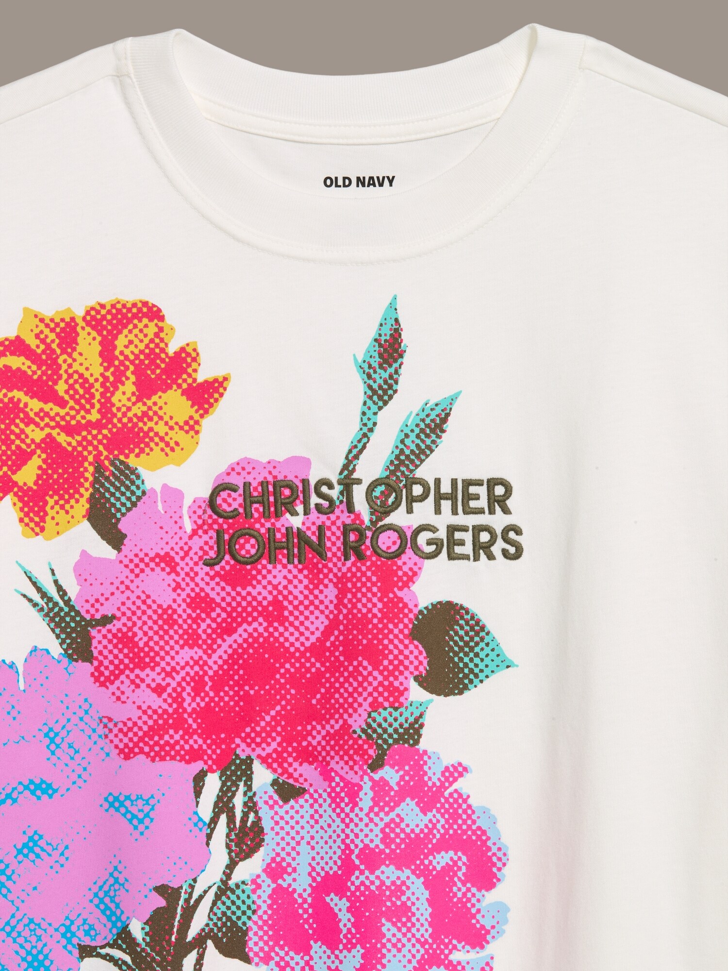 Женская футболка Old Navy x Christopher John Rogers Crop T-Shirt, цвет: Разноцветный с принтом — фото 5