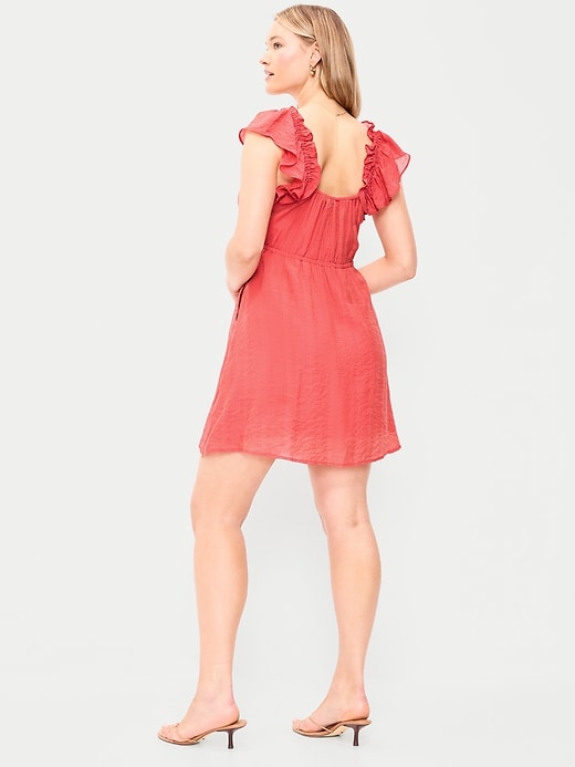Image number 8 showing, Flutter-Sleeve Fit & Flare Mini Dress