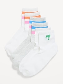 Image number 1 showing, Athletic Quarter Crew Sock 3-Pack for Women
