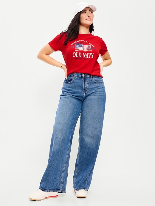 Image number 3 showing, Crew-Neck Flag Graphic T-Shirt