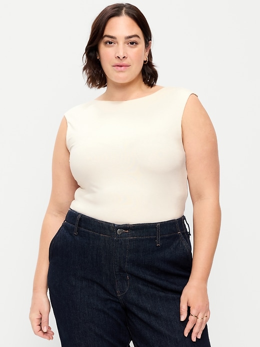 Image number 7 showing, Cap-Sleeve Tie-Back Top