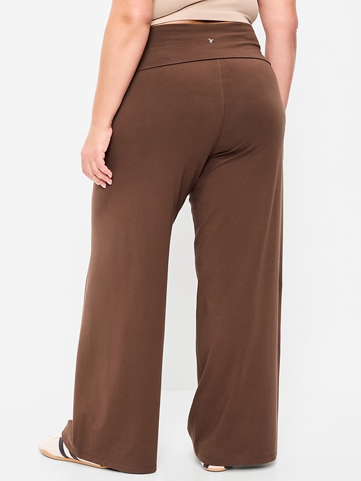 Image number 6 showing, High-Waisted PowerChill Fold-Over Wide-Leg Pants