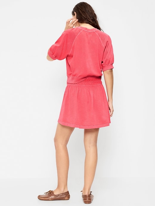 Image number 3 showing, Smocked-Waist Mini Skirt