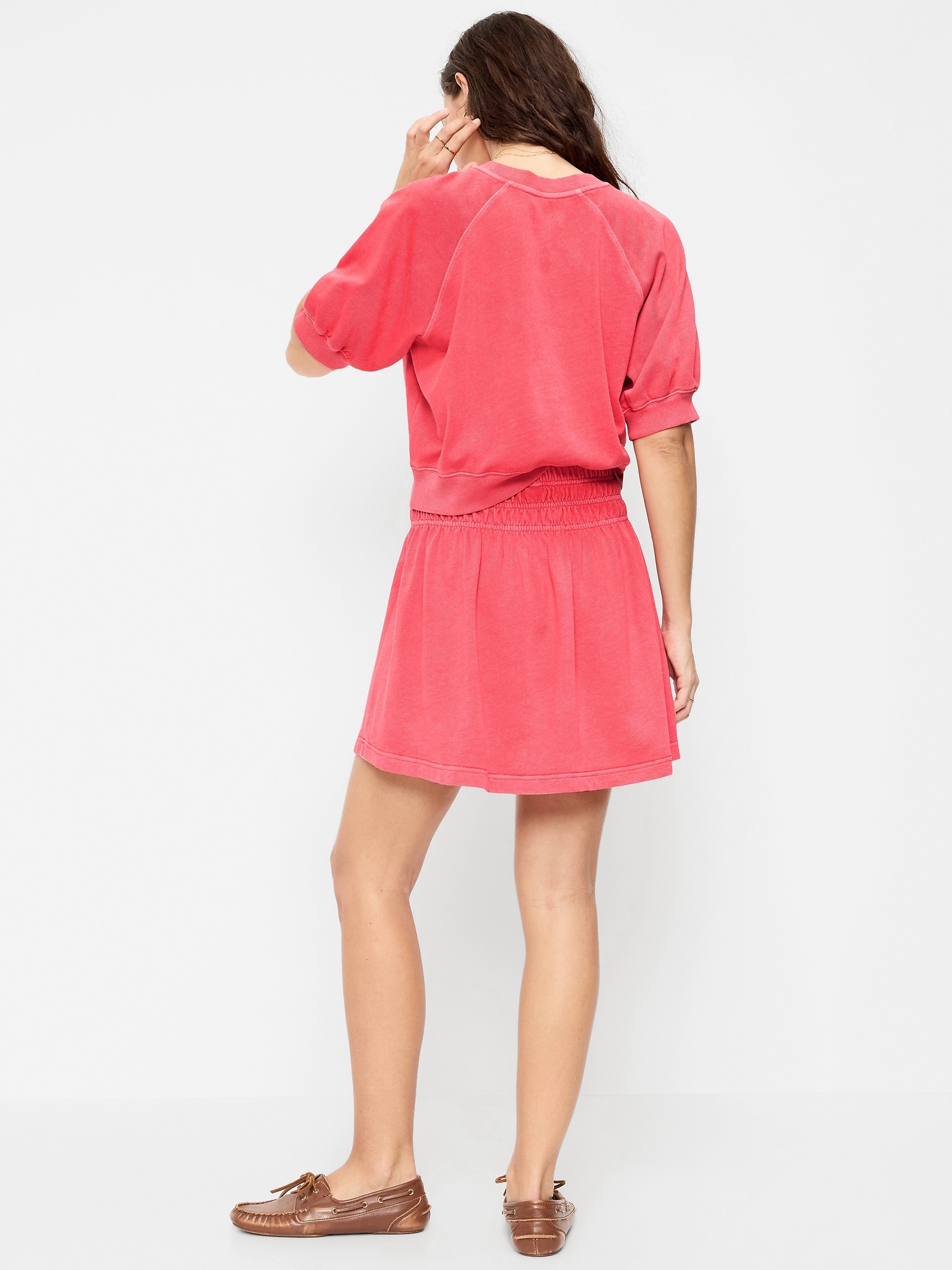 Smocked-Waist Mini Skirt