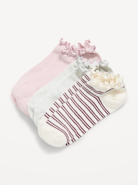Lettuce-Edge Ankle Socks 3-Pack for Women