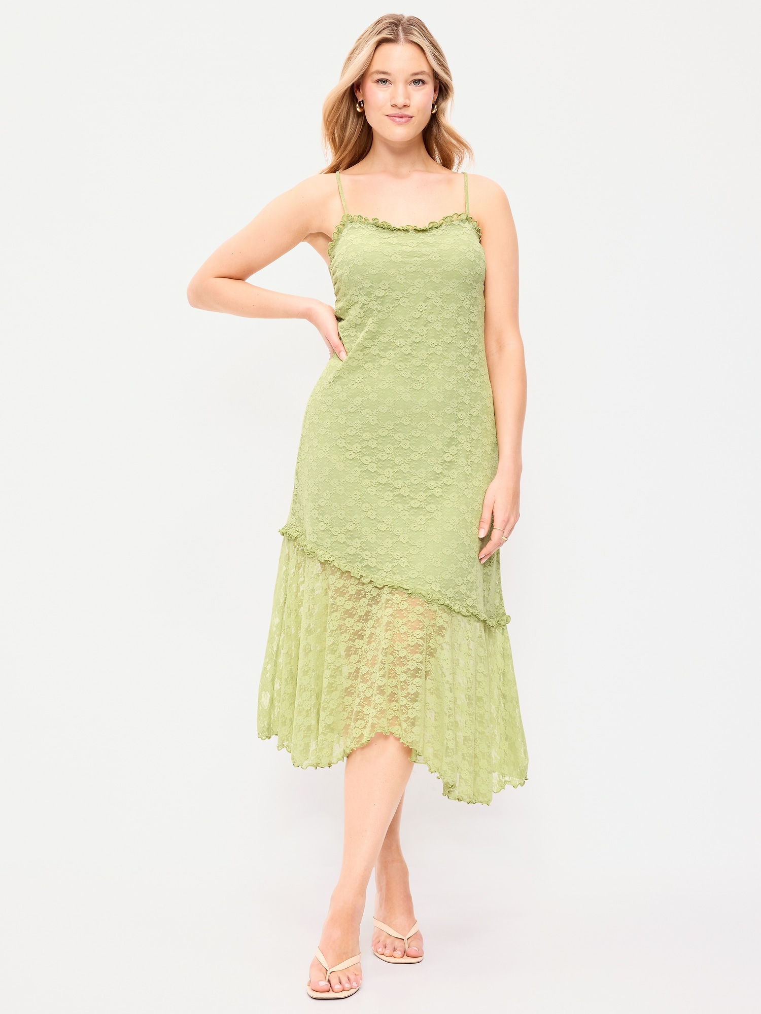 Fit & Flare Lace Midi Dress