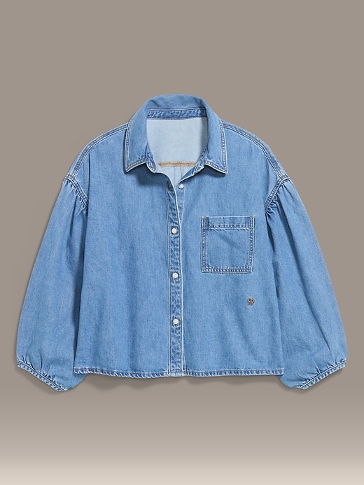 Image number 5 showing, Old Navy x Christopher John Rogers Oversized Button-Down Jean Shirt