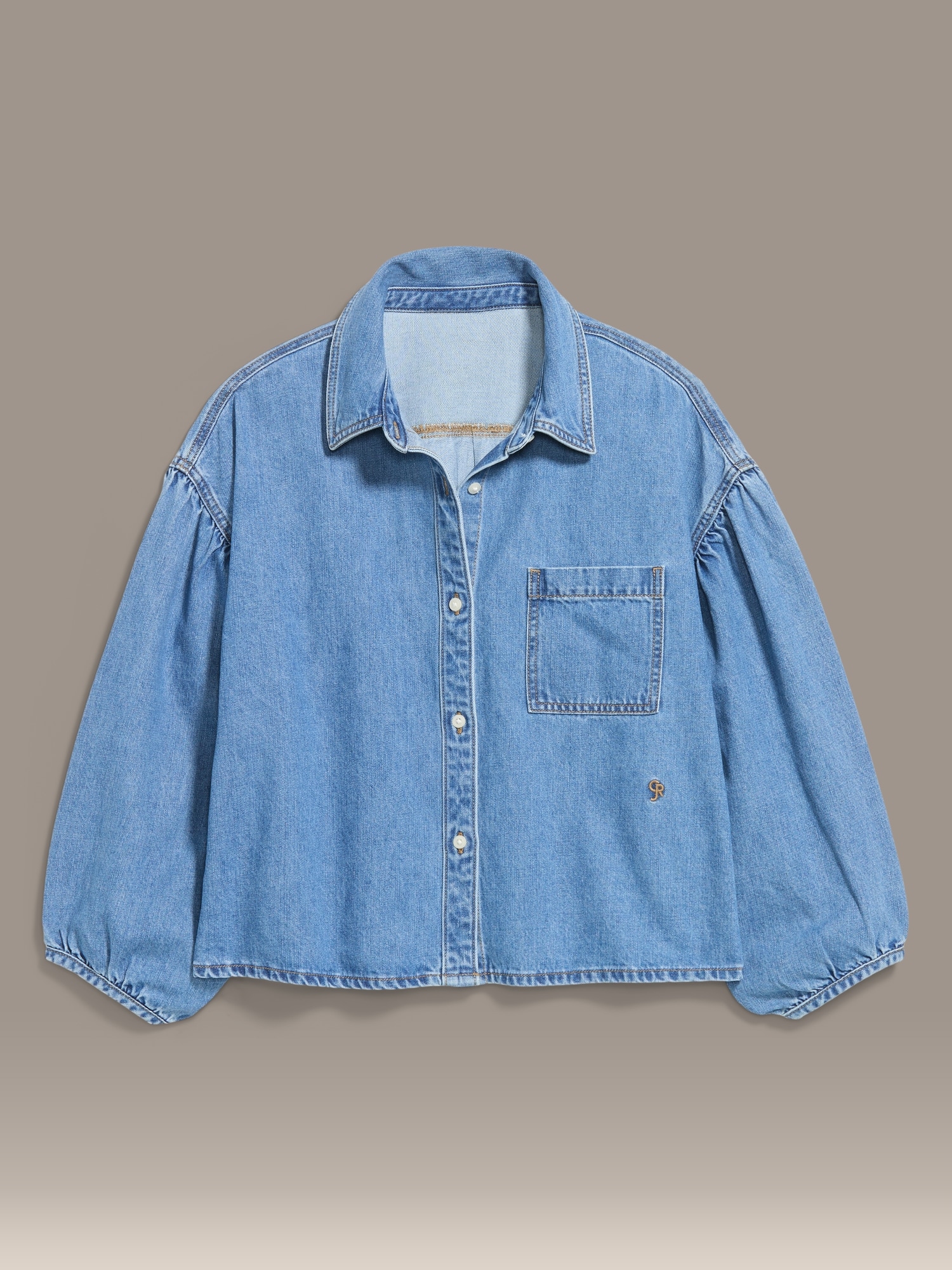 Old Navy x Christopher John Rogers Oversized Button-Down Jean Shirt