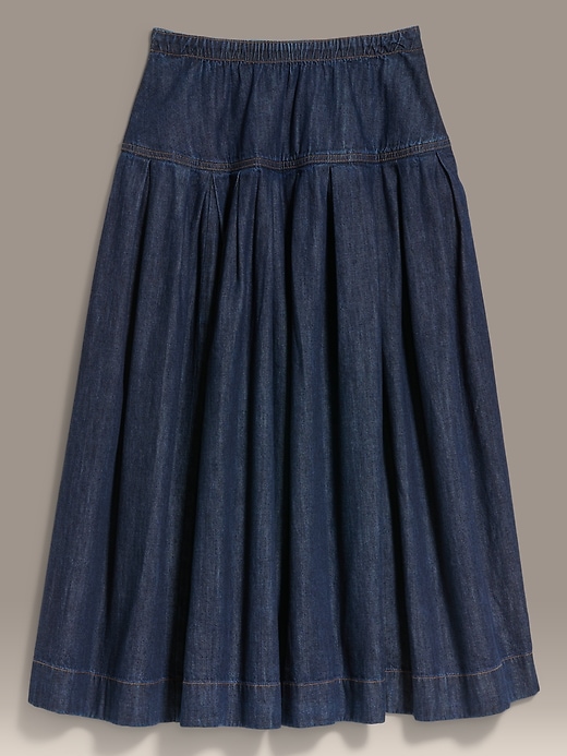 Image number 7 showing, Old Navy x Christopher John Rogers Drop-Waist Jean Midi Skirt
