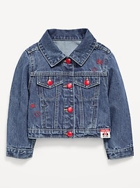 Image number 3 showing, Old Navy x Disney Minnie Mouse Cropped Trucker Jean Jacket for Toddler Girls