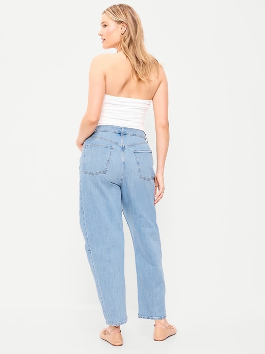Image number 7 showing, High-Waisted Barrel Ankle Jeans