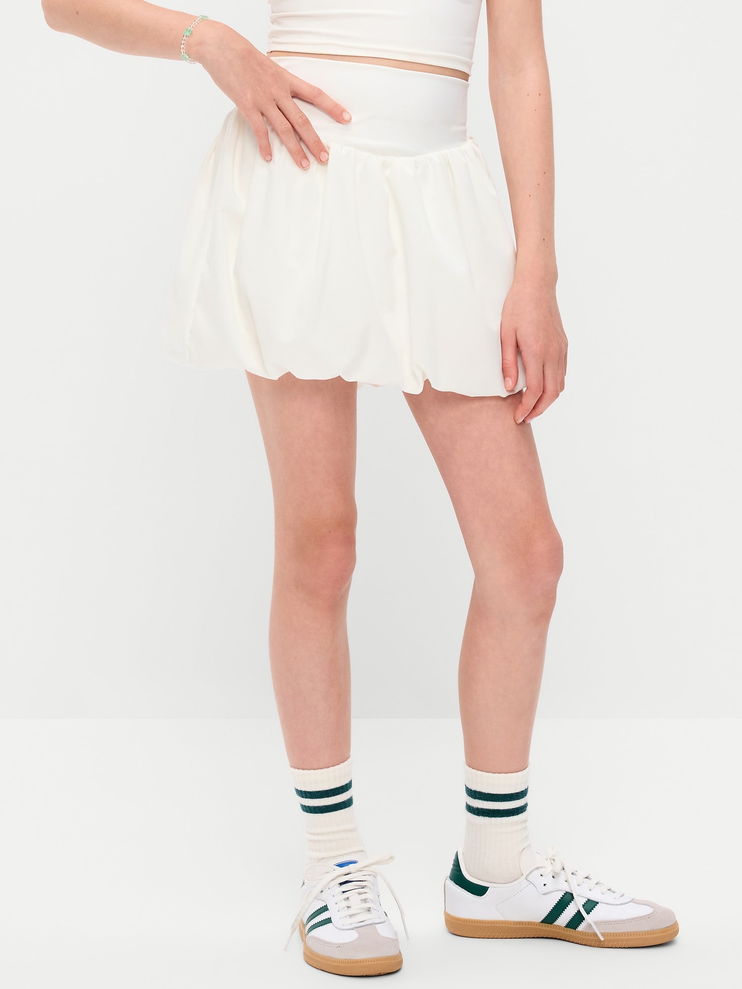 Юбка-шорты Old Navy High-Waisted PowerSoft Bubble Skort для девочек, цвет: Calla Lilies