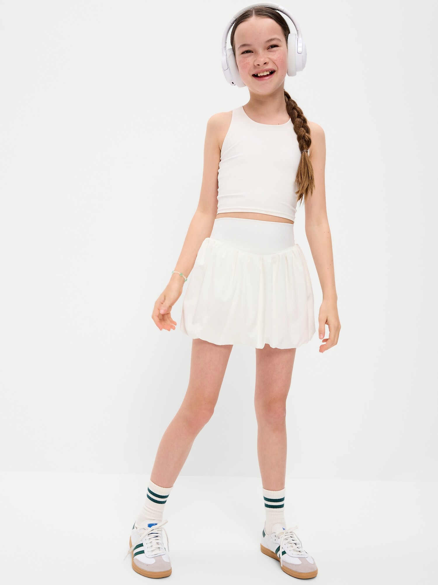 Юбка-шорты Old Navy High-Waisted PowerSoft Bubble Skort для девочек, цвет: Calla Lilies — фото 3