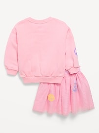 Image number 3 showing, Embroidered Graphic Sweatshirt and Tutu Skirt Set for Toddler Girls