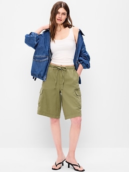 Mid-Rise Bermuda Cargo Shorts - image 3