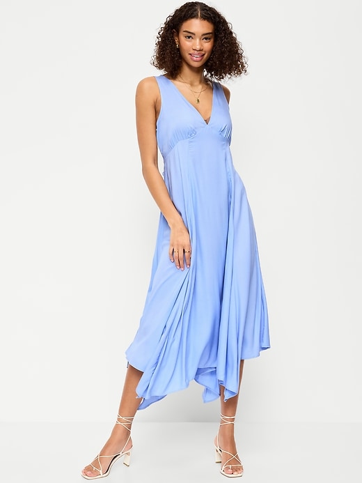 Handkerchief Hem Midi Dress