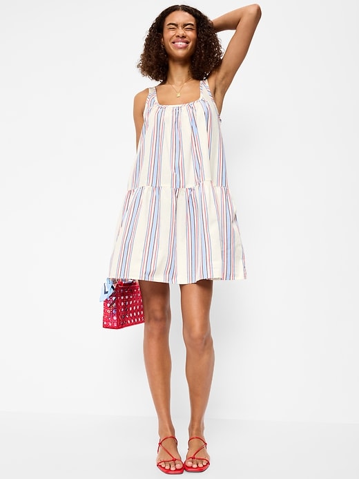 Image number 1 showing, Sleeveless Scoop-Neck Mini Swing Dress