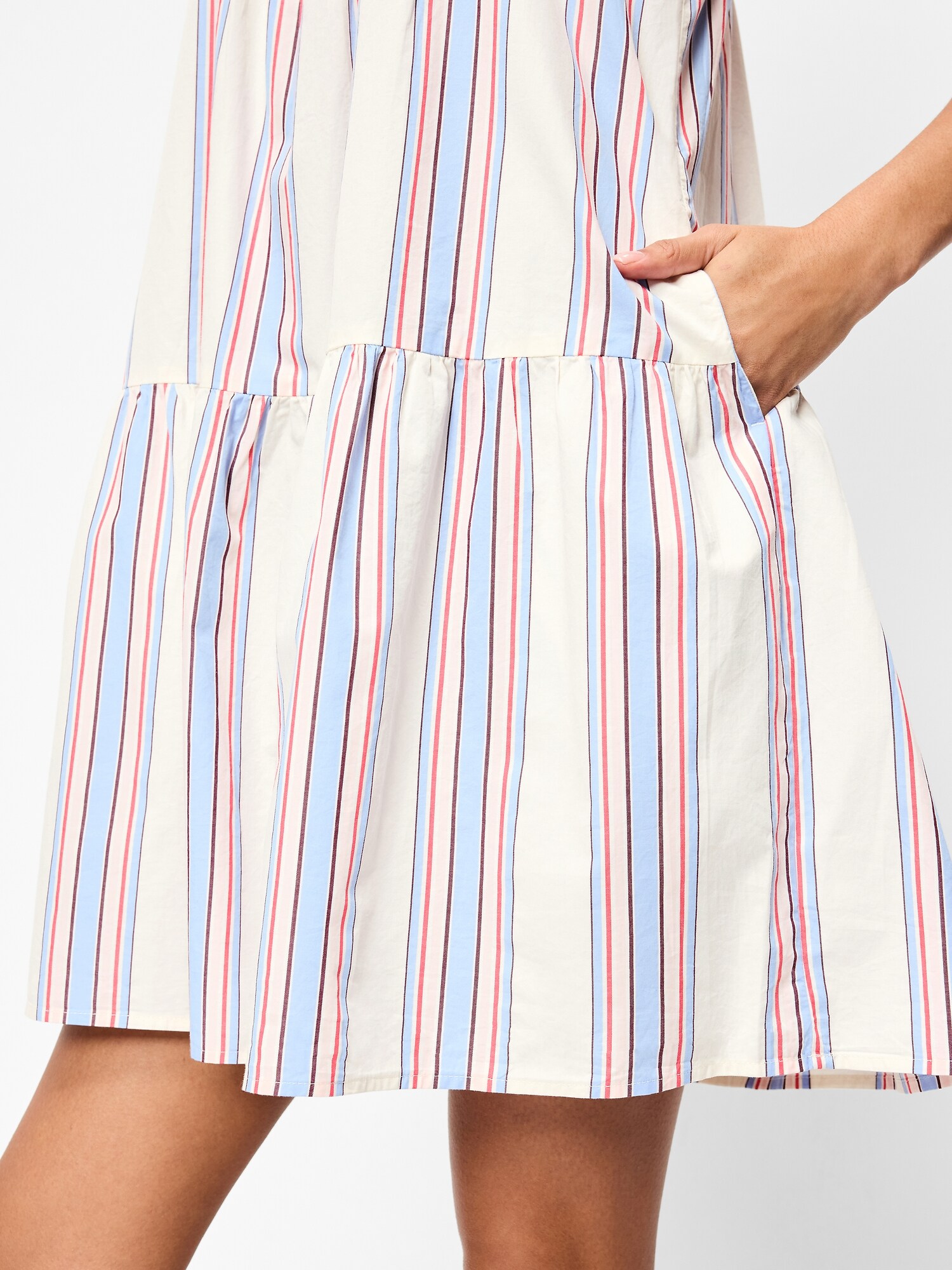 Женское платье Old Navy Drop-Waist Swing Mini, цвет: Синий полосатый — фото 5